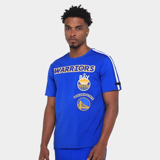 Camiseta NBA Golden State Warriors Retro SJ Striped Pro Standard Masculina