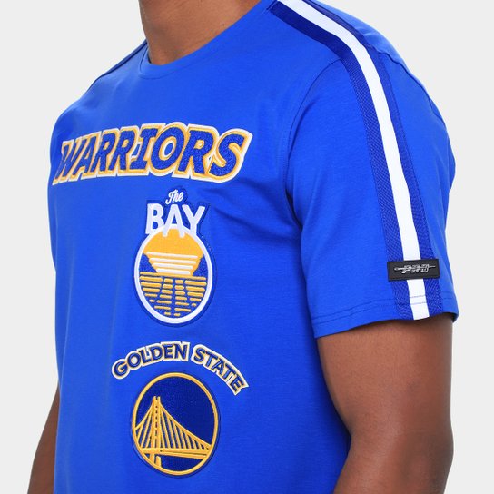 Camiseta NBA Golden State Warriors Retro SJ Striped Pro Standard Masculina