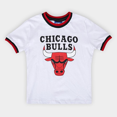 Camiseta NBA Infantil Chicago Bulls High Braziline - Branco