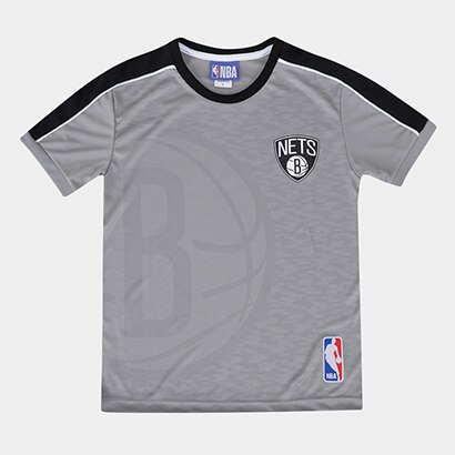 Camiseta NBA Juvenil Brooklyn Nets Dawn Braziline - Cinza