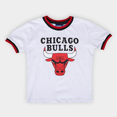 Camiseta NBA Juvenil Chicago Bulls High Braziline - Branco