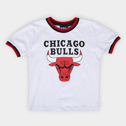 Camiseta NBA Juvenil Chicago Bulls High Braziline - Branco