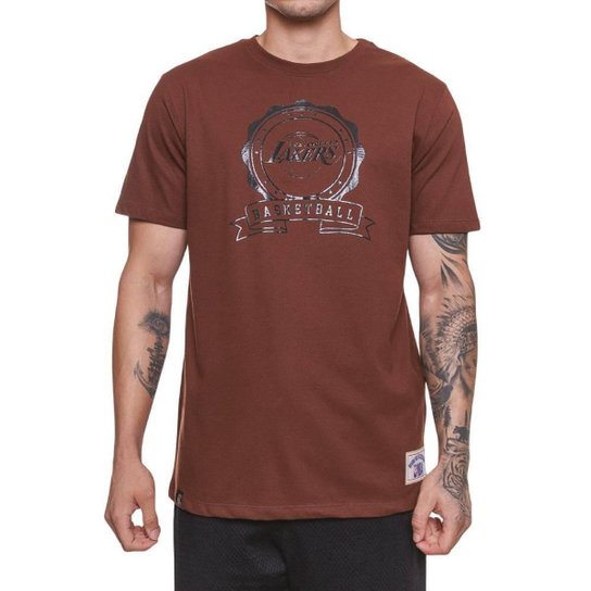 Camiseta NBA Lakers Colorless N0463 - Marrom
