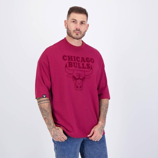 Camiseta NBA Logo Surton Chigado Bulls Bordô