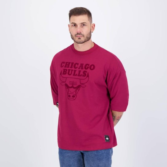 Camiseta NBA Logo Surton Chigado Bulls Bordô