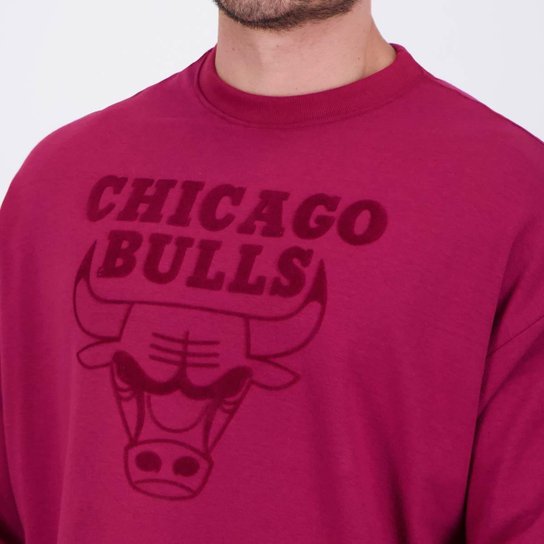Camiseta NBA Logo Surton Chigado Bulls Bordô