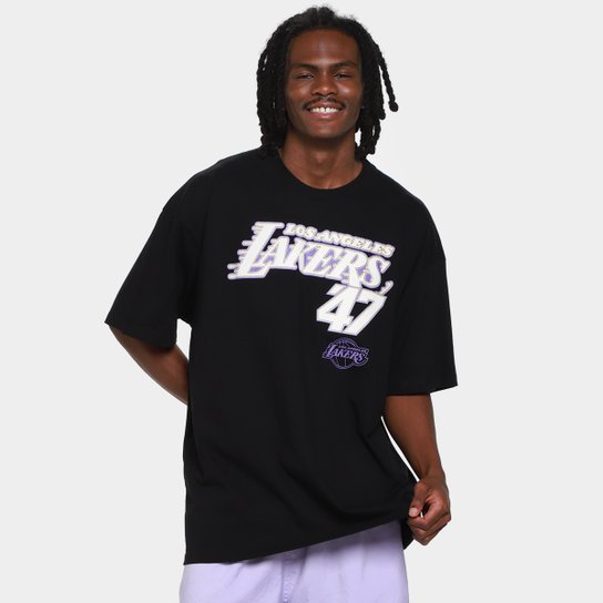 Camiseta NBA Los Angeles Lakers Mitchell & Ness Crowd Masculina