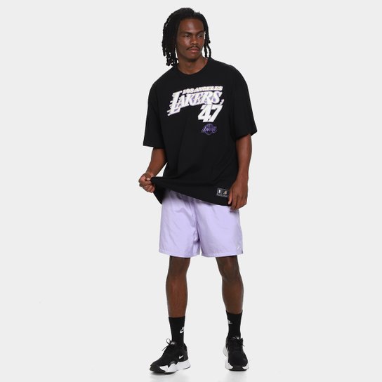 Camiseta NBA Los Angeles Lakers Mitchell & Ness Crowd Masculina