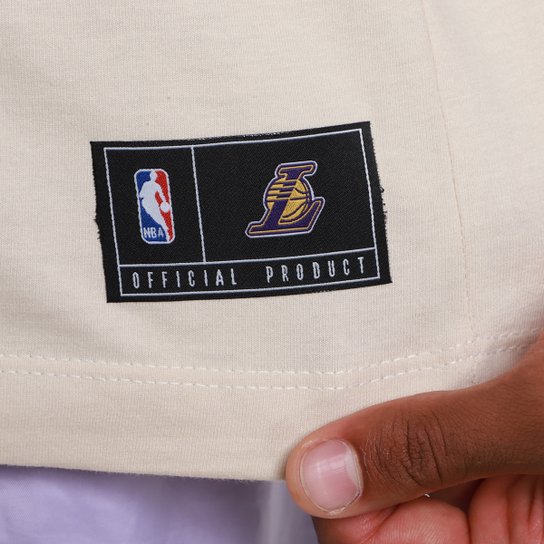 Camiseta NBA Los Angeles Lakers Mitchell & Ness Satin Masculina