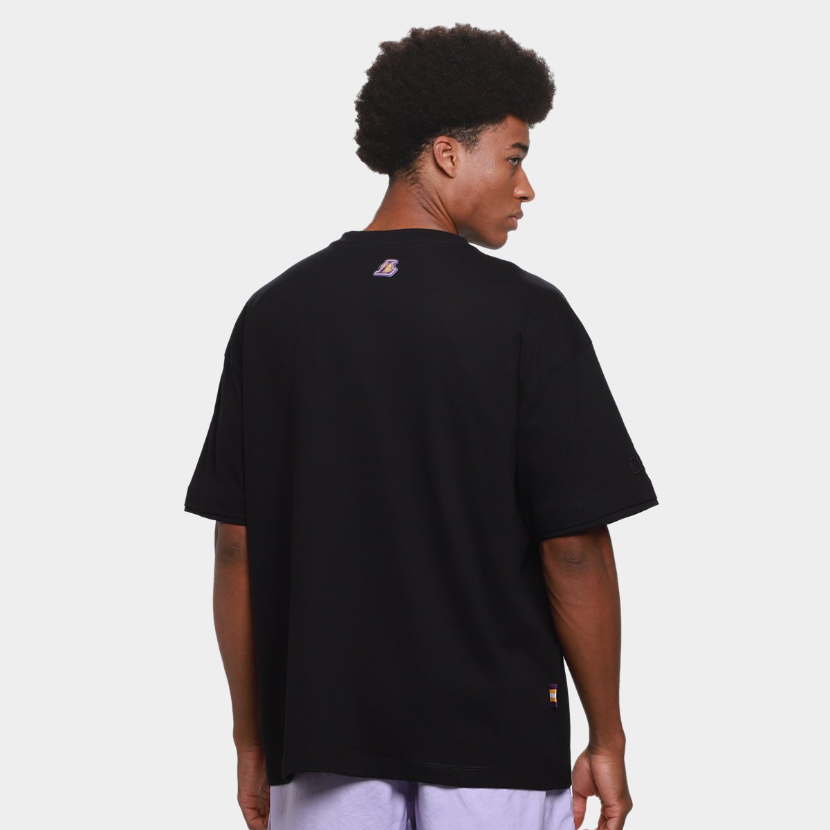 Camiseta NBA Los Angeles Lakers Mitchell & Ness Satin Masculina