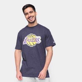 Camiseta NBA Los Angeles Lakers New Era Rave Space Pixels Masculina