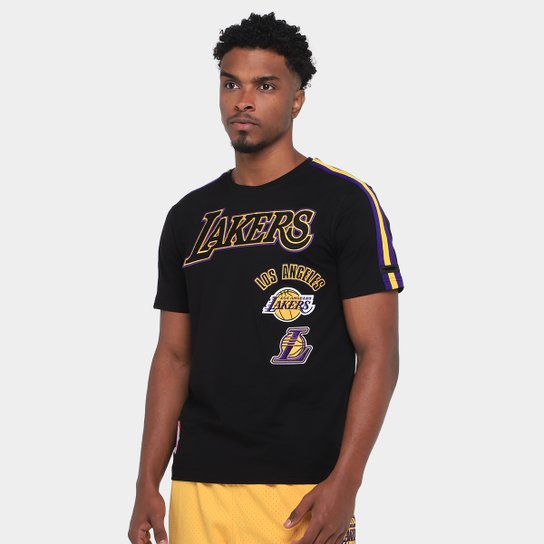 Camiseta NBA Los Angeles Lakers Retro SJ Striped Pro Standard Masculina