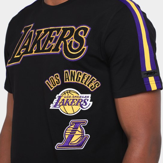 Camiseta NBA Los Angeles Lakers Retro SJ Striped Pro Standard Masculina
