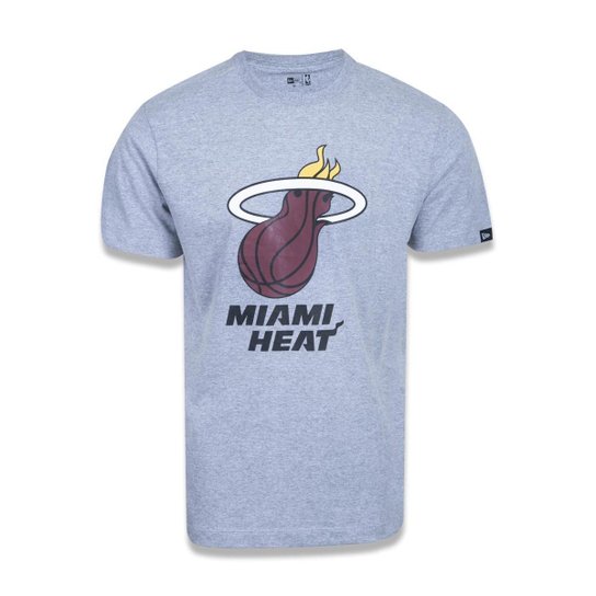 CAMISETA NBA MIAMI HEAT MESCLA CINZA NEW ERA