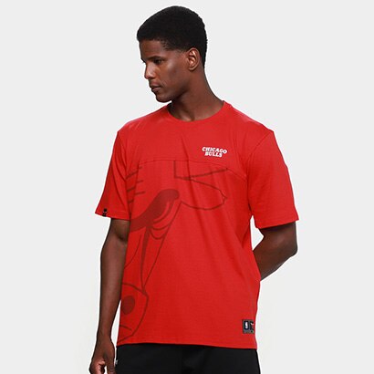 Camiseta NBA Mitchell & Ness Fullface Masculina - Vermelho