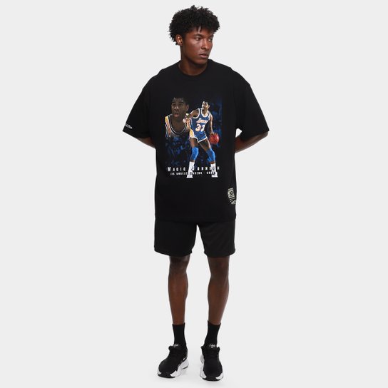 Camiseta NBA Mitchell & Ness Trad Cards Masculina