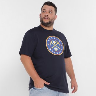 Camiseta NBA New Era Plus Size Denver Nuggets Basic Logo Masculina