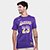 Camiseta NBA Nike Los Angeles Lakers Lebron James Select Masculina - Roxo+Amarelo