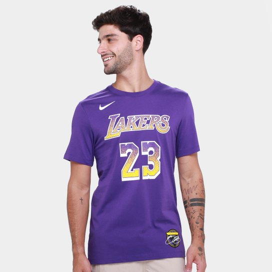 Camiseta NBA Nike Los Angeles Lakers Lebron James Select Masculina