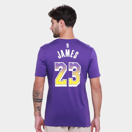 Camiseta NBA Nike Los Angeles Lakers Lebron James Select Masculina