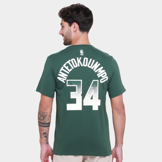 Camiseta NBA Nike Milwaukee Bucks Giannis Antetokounmpo Select Masculina