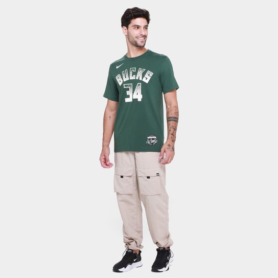 Camiseta NBA Nike Milwaukee Bucks Giannis Antetokounmpo Select Masculina