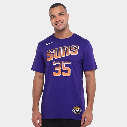 Camiseta NBA Nike Phoenix Suns Kevin Durant Nº 35 - Masculina - Roxo+Laranja