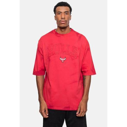 Camiseta NBA Oversize Chicago Bulls Masculino - Vermelho
