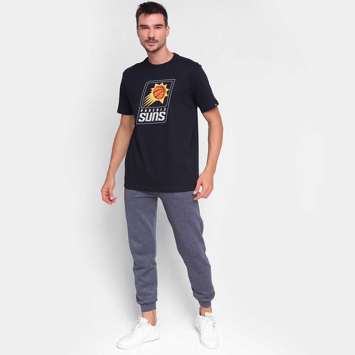 Camiseta Nba Phoenix Suns New Era Logo Masculina Preto Loja Nba Camiseta Nba Phoenix Suns New Era Logo Masculina Preto Loja Nba