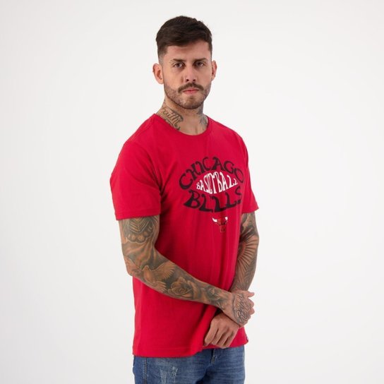 Camiseta NBA Psicodelic Chicago Bulls Vermelha