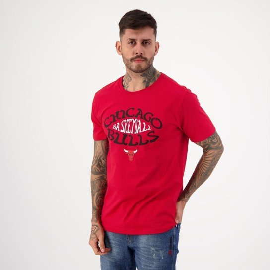 Camiseta NBA Psicodelic Chicago Bulls Vermelha