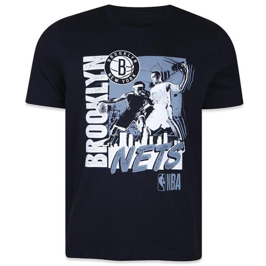 Camiseta New Era Brooklyn Nets Core Preto