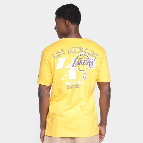 Camiseta New Era Club House Los Angeles Lakers I Masculina