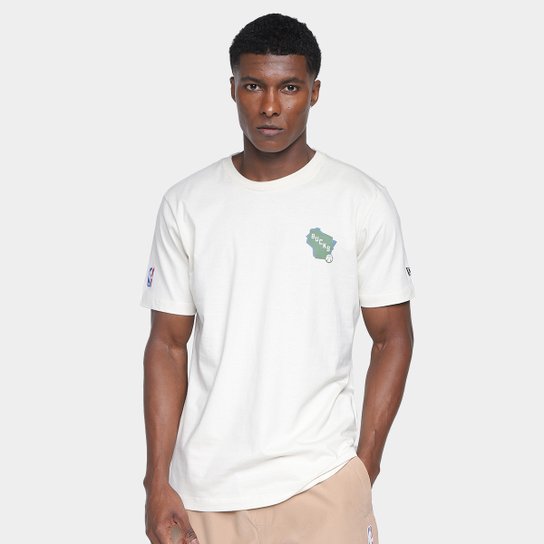 Camiseta New Era Core Milwaukee Bucks Masculina