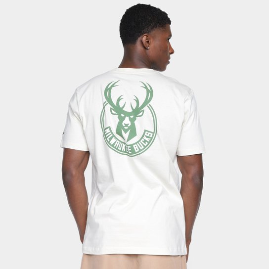 Camiseta New Era Core Milwaukee Bucks Masculina
