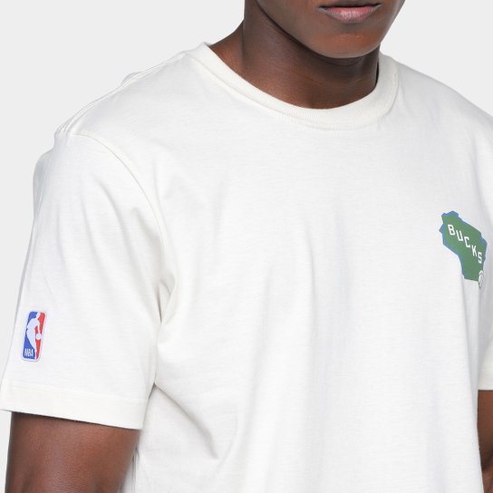 Camiseta New Era Core Milwaukee Bucks Masculina