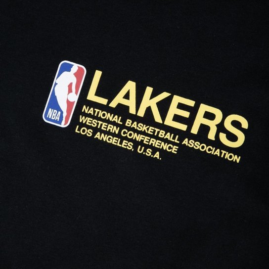 Camiseta New Era Manga Longa NBALos Angeles Lakers Institutional Style Masculino