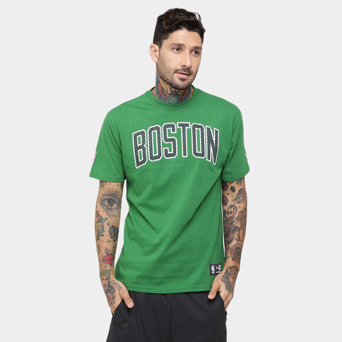 Camiseta New Era NBA Game Piece Boston Celtics - Loja NBA