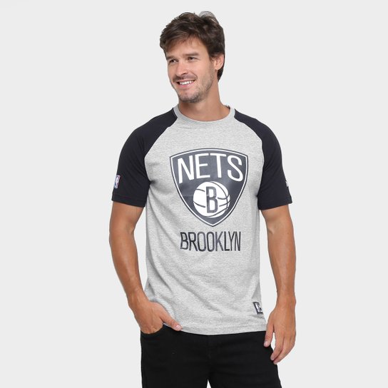 Camiseta New Era NBA Heather Logo Brooklyn Nets