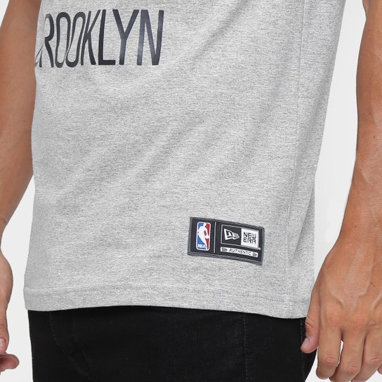 Camiseta New Era NBA Heather Logo Brooklyn Nets
