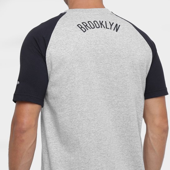 Camiseta New Era NBA Heather Logo Brooklyn Nets