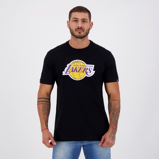 Camiseta New Era NBA Los Angeles Lakers 1947 Preta