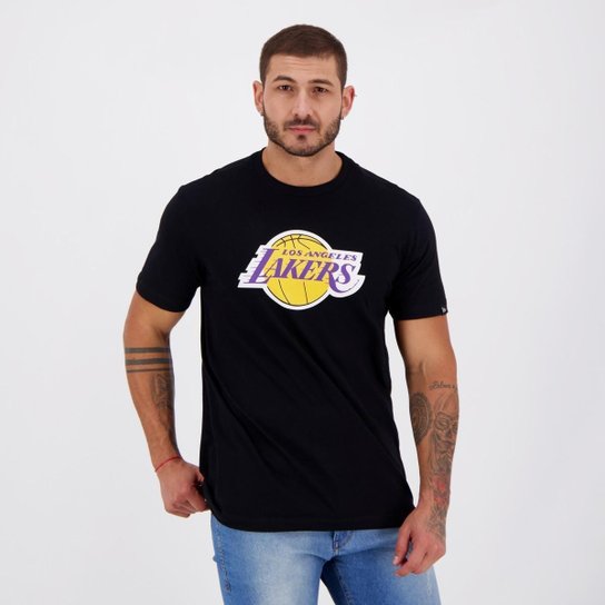 Camiseta New Era NBA Los Angeles Lakers 1947 Preta