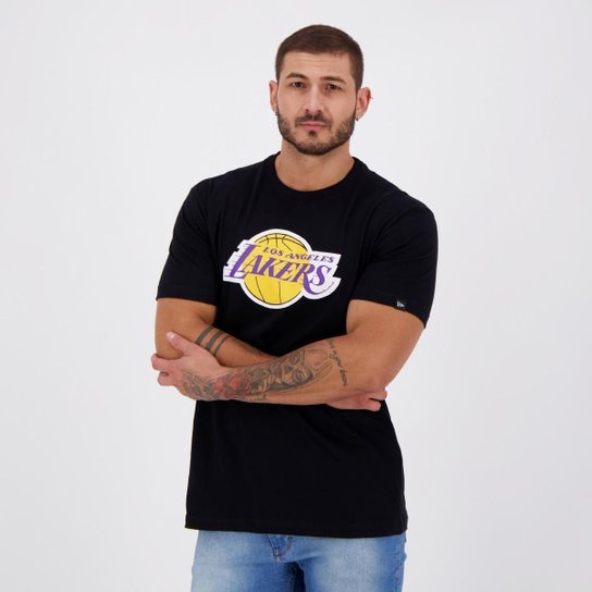 Camiseta New Era NBA Los Angeles Lakers 1947 Preta