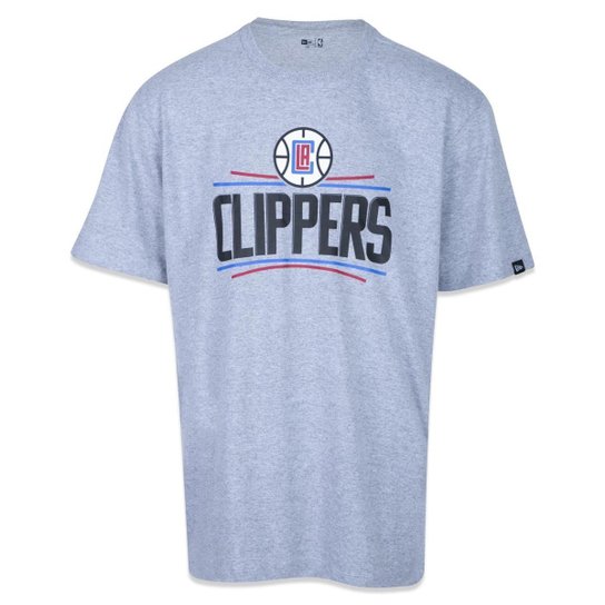 Camiseta New Era Plus Size Manga Curta NBALos Angeles Clippers Core Masculino