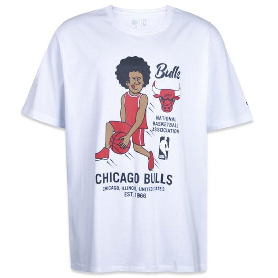 Camiseta New Era Plus Size NBAChicago Red Bulls Masculino