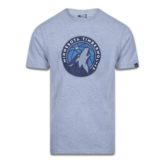 Camiseta New Era Plus Size Regular Manga Curta Min Nesota Timberwolves Logo Masculino