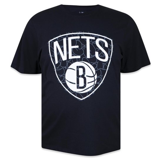 Camiseta New Era Plus Size Regular NBABrooklyn Nets Core Masculino