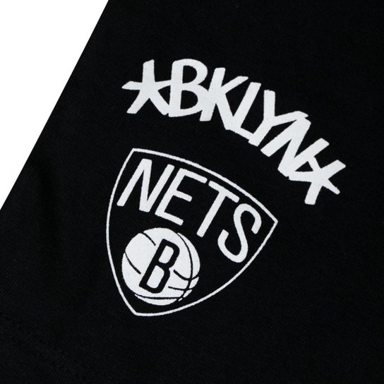 Camiseta New Era Plus Size Regular NBABrooklyn Nets Masculino