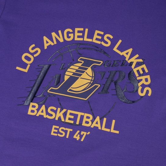 Camiseta New Era Regular NBALos Angeles Lakers Core Masculino